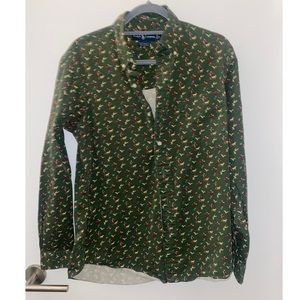 ralph lauren mens med green hunting button down